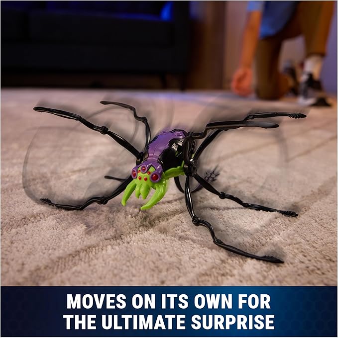 HEX Bots Skitter Bot Spider, Robotic Kids Toys with Insect-Like Movement for Indoor/Outdoor Play, Robot Toys for Boys & Girls Ages 4 & Up, Green