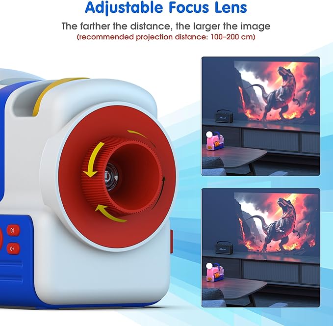 Story Projector for Kids, Story Dream Machine Book Projector with 4 Science Themes, Earth, Ocean, Dinosaurs & Space, Audio Play, Night Light, 9 Dream Music, Educational Bedtime Storytelling Toy