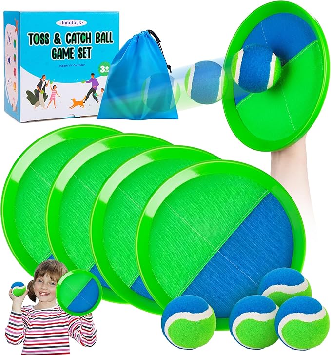 Toss and Catch Ball Game - Ideal Outdoor Beach, Pool & Yard Toy for Toddlers and Kids Ages 4, 5, 6, 7, 8+, Perfect for Boys Girls - Great Birthday Gift & Stocking Stuffers