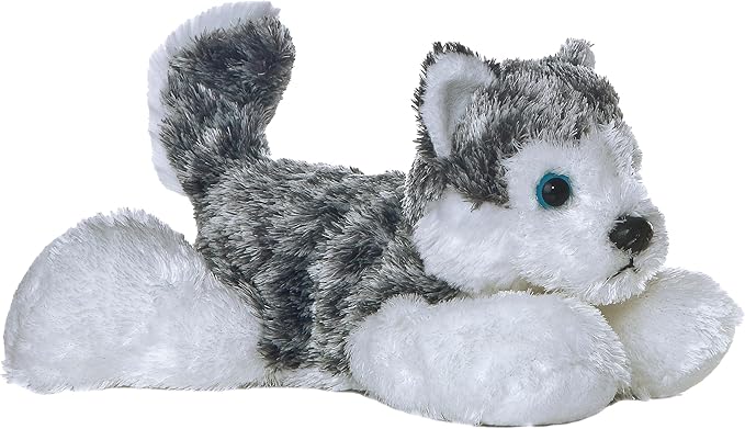Aurora® Adorable Mini Flopsie™ Mush™ Stuffed Animal - Mini Companions Ready for Playful Adventures - for Kids All Ages, Toddlers, Adults, and Families - Gray 8 Inches