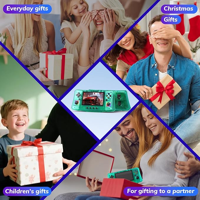 RegiisJoy R50 Ultra 50000 in 1 Handheld Game Console, 4.5 Inch IPS Screen Retro Gaming Consoles Main Emulators, Portable Mini Pocket Arcade 4000mAh Battery,256G TF Card,Linux System