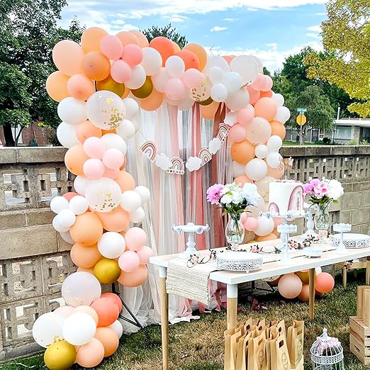KICNIC Balloon Arch Strip Kit for Garland, 164 Feet Balloon Tape Strips and 1000 Glue Point Dot Stickers for Party Wedding Birthday Baby Shower Graduation Decorations