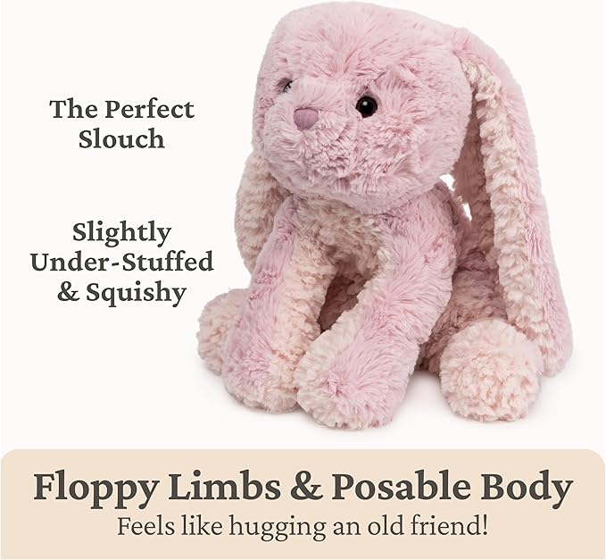 GUND Cozys Collection Bunny Stuffed Animal, Spring Decor, Plush Bunny for Ages 1 and Up, Pink, 10"