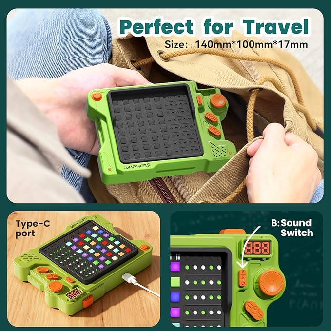 Super Decoder Game, 4-in-1 Code Breakers Puzzle Game, Handheld Games for Kids and Adults, Birthday Gift for Boys and Girls, Travel Games for Road Trip (Green)