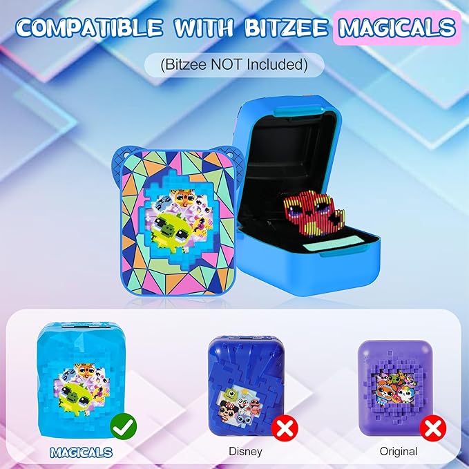 Silicone Case for Bitzee Magicals Interactive Toy, Protective Sleeve 2 in 1 Cover + Lanyard for Bitzee Magicals Interactive Toy Electronic Pets Accessories - Blue
