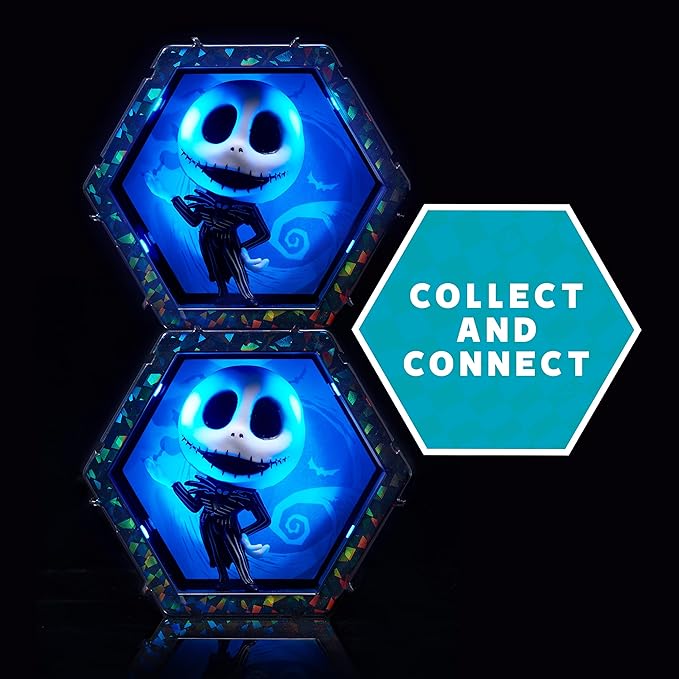 Wow! PODS Jack Skellington - The Nightmare Before Christmas | Official Disney Classic Light-Up Bobble-Head Figure | Collectables, Toys & Gifts | Number 178 in Series, Black and White