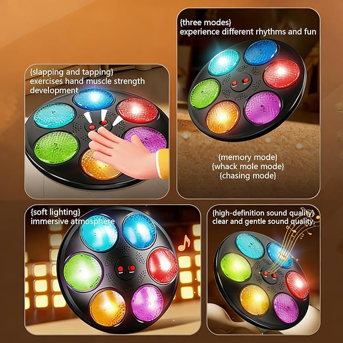 Light Up Memory Game for Kids, 3 Modes Electronic Toys, Handheld Game with Lights and Sounds, Games Console with Button Controls, Educational Toys with Interactive Play, Kids Ages 3+ Travel
