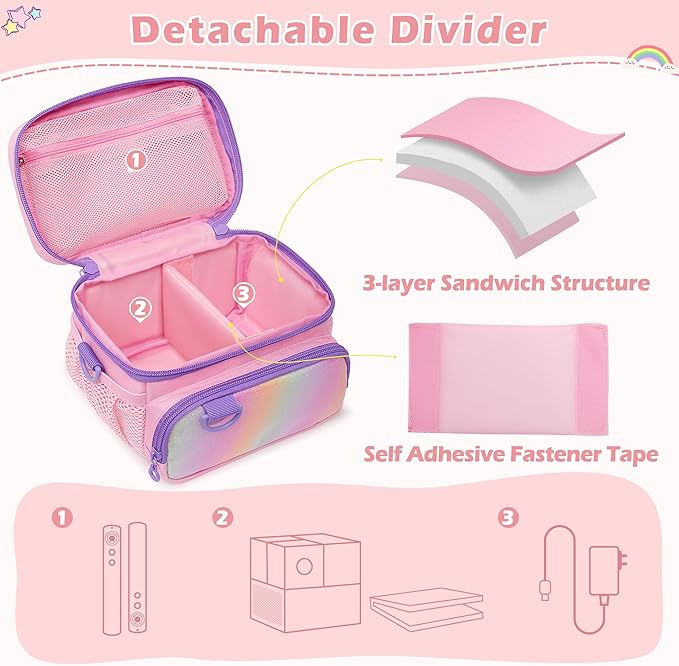 GRAOSO Travel Carrying Case Compatible with Nex Playground Game System, Storage Bag for Indoor Family Video Console, Remote and More Accessories with Handle & Shoulder Strap, Pink (Case Only)
