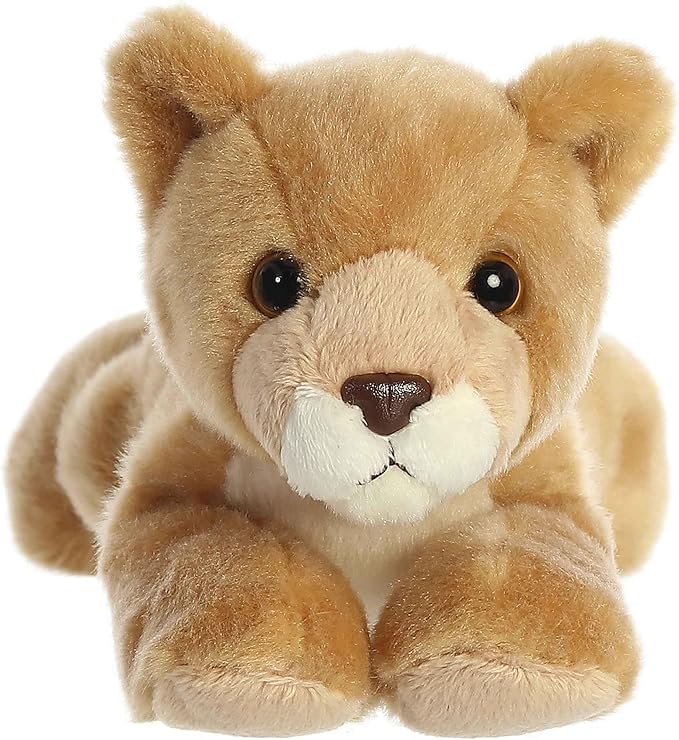 Aurora® Adorable Mini Flopsie™ Leah Lioness™ Stuffed Animal - Mini Companions Ready for Playful Adventures - for Kids All Ages, Toddlers, Adults, and Families - Brown 8.5 Inches