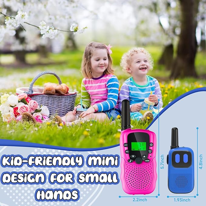 2 Pack Toys for 3-7 Years Old Boys 1000FT Range 2 Channels 2 Way Radio,Walkie-Talkies Gifts for 5 6 7 8 Year Old Boy Toddler Backyard Camping Toys