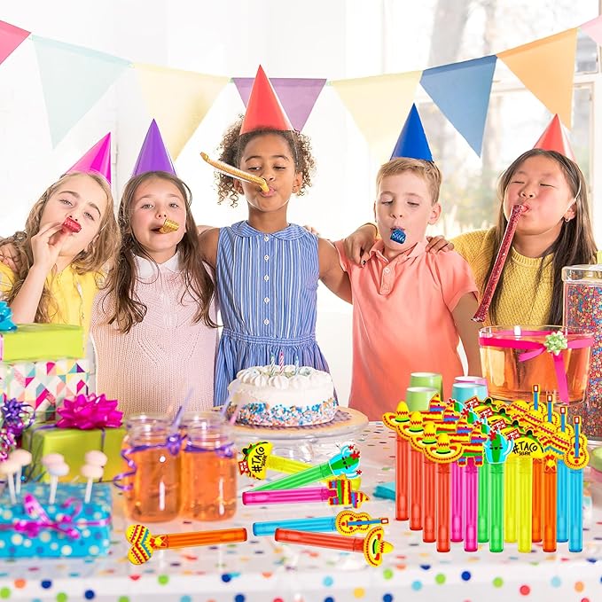 Fiesta Party Favors,24Pcs Mexican Taco Bubble Wand for Cinco De Mayo Fiesta Birthday Party Supplies,Classroom Prizes Pinata Goodie Bag Stuffers Gifts