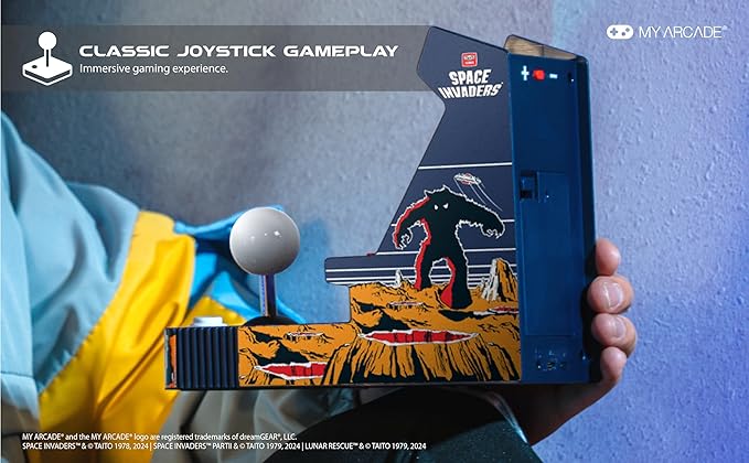 My Arcade Space Invaders Joystick Player: Retro Gaming Console, 3 Retro Games in 1, Space Invaders Arcade