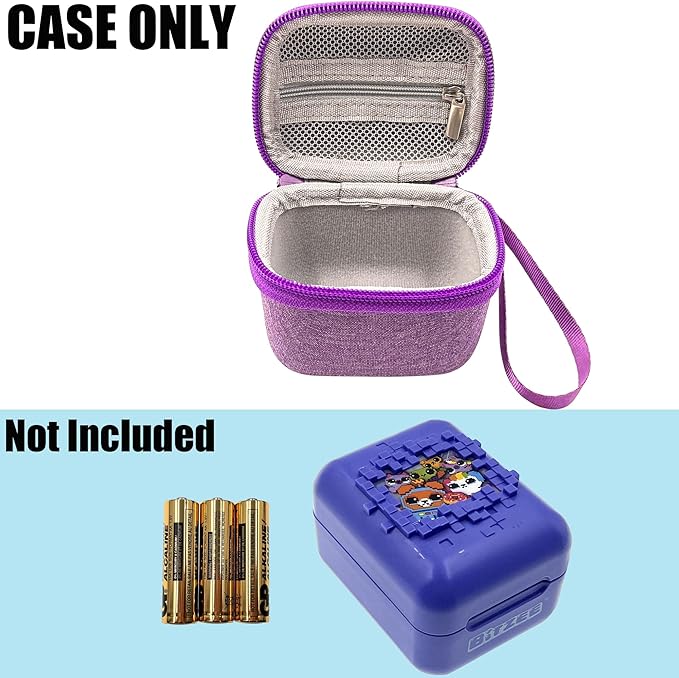 Hard Carrying EVA Case Compatible with Bitzee Digital Pet Interactive Virtual Toy, Storage Travel Holder for Bitzee Virtual Electronic Pets Accessories for Kids (Case Only) (Purple)