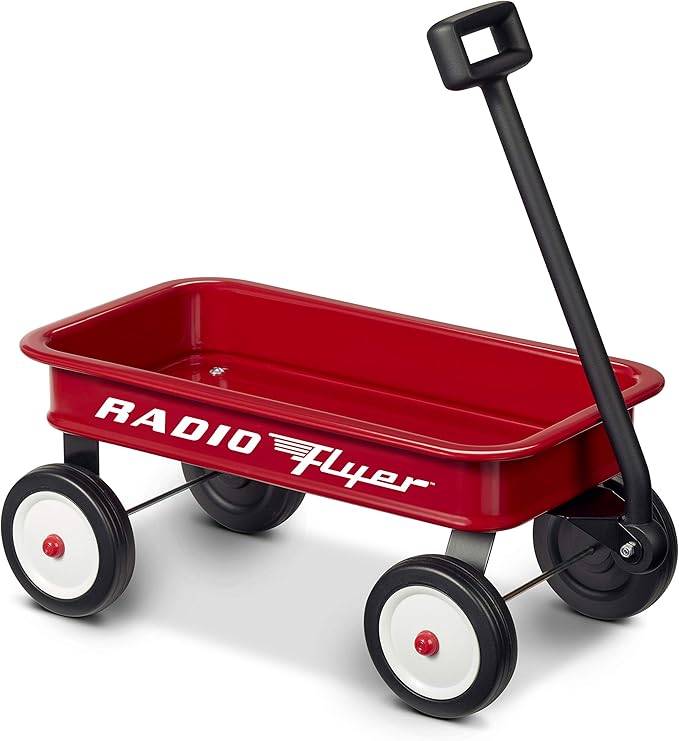 Radio Flyer Mini Classic Red Wagon for Kids, 16.5" Toy Wagon for Kids Aged 1.5+, Play-Size Version of the Classic, Durable Wheels, Working Handle, for Toys, Crafts & Gift Displays (Amazon Exclusive)