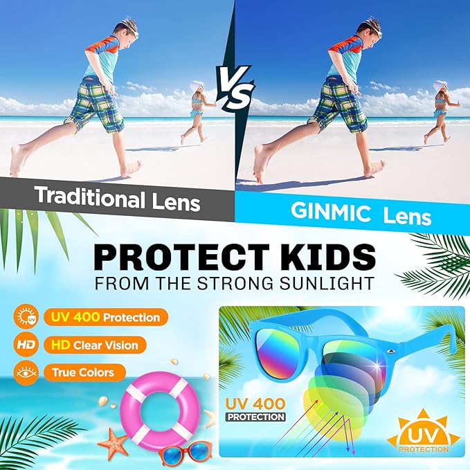 GINMIC Kids sunglasses Party Favors, 12Pack Kids, Boys and Girls Sunglasses Bulk Age 3-8 with UV400 Protection,Party Favors For Kids, Birthday Classroom Goodie Bags Party Supplies