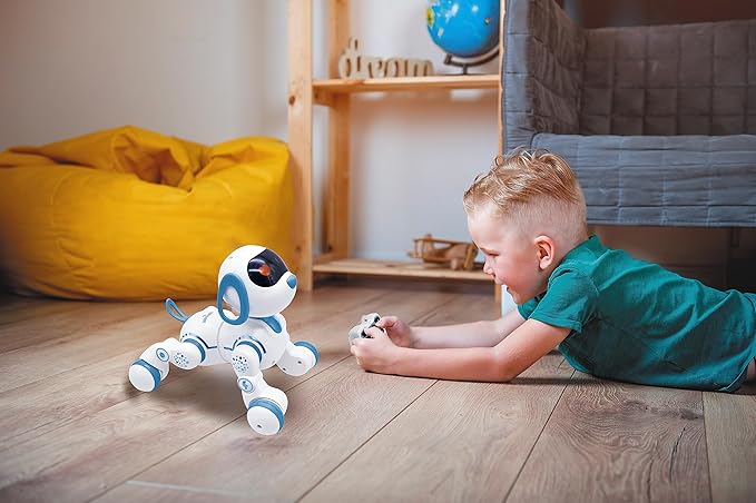 Lexibook, Power Puppy® Jr, My Little Robot Dog, Robot Dog with Sounds, Music, Light Effects, Barks and Walks Like a Real Dog, Toy for Boys and Girls, PUP01