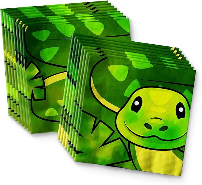 Snake Birthday Party Supplies Set Plates Napkins Cups Tableware Kit for 16
