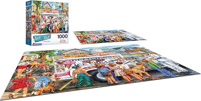RoseArt - Back to The Past - Ice Cream Truck Day - 1000 Piece Jigsaw Puzzle for Adults