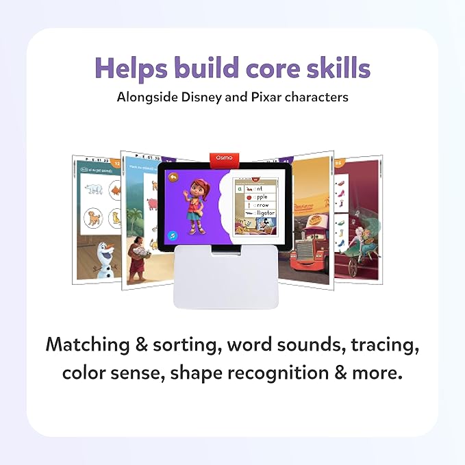 BYJU’S Learning Kit: Disney, Pre-K Premium Edition (App + 9 Workbooks) - Preschool, Ages 3-5, Featuring Disney & Pixar Characters- Learn Numbers, Letters, Shapes & Colors- Osmo Fire base included