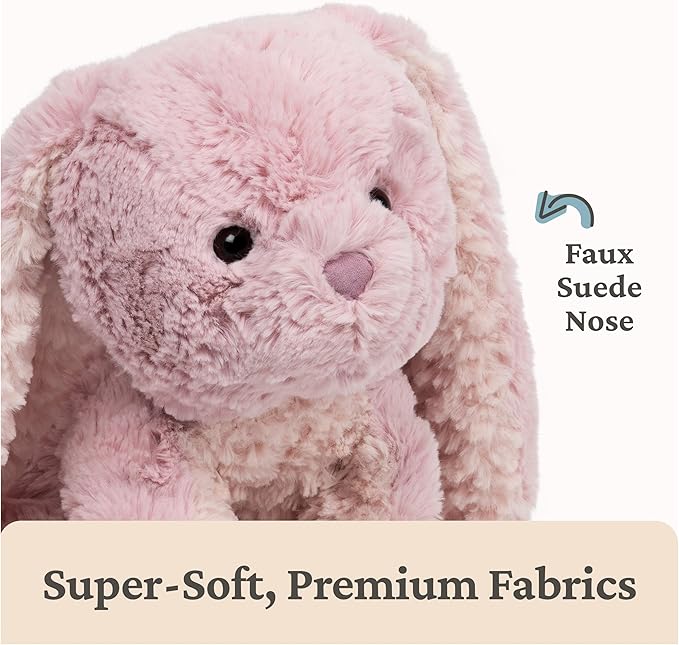 GUND Cozys Collection Bunny Stuffed Animal, Spring Decor, Plush Bunny for Ages 1 and Up, Pink, 10"