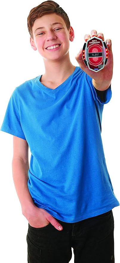 LEXiBOOK - Spy Mission, Spy Motion Detector with Alarm, Light Effects, Detection up to 30 Centimeters, Black/red, RPSPY05