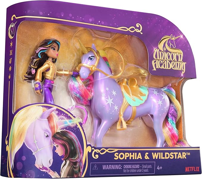 Unicorn Academy, Sophia & Wildstar with 2 Accessories & Hair Tool, Dolls & Unicorn Toys for Girls Ages 4 and up