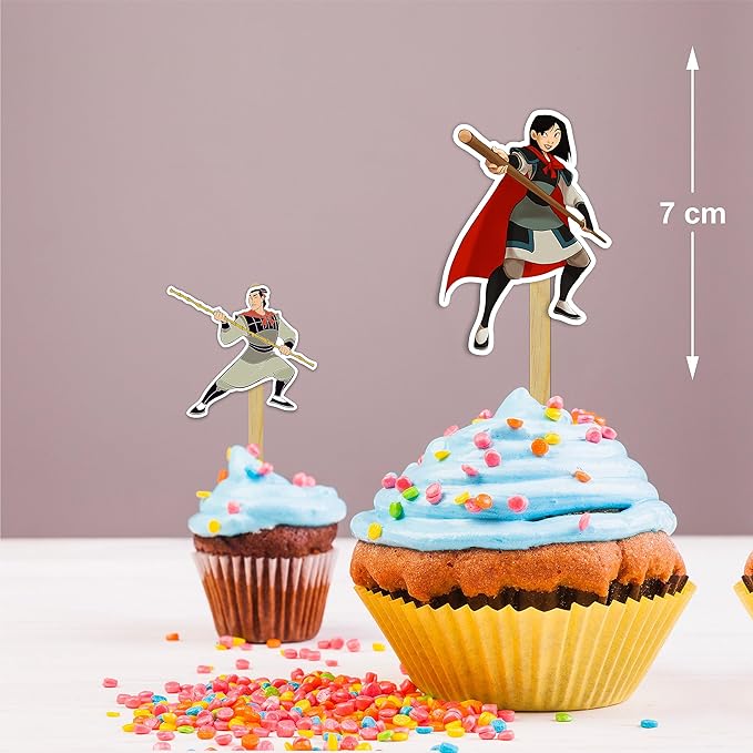 Muln Cupcake Topper – Brave Warrior Theme Cupcake Topper for Birthday Celebrations and Cultural Style Events, Courage Inspired Decorative Cake Topper for Dessert Tables, Themed Parties and Festive.