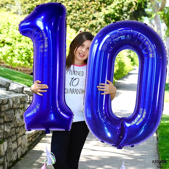 KatchOn, Giant Navy Blue Number 0 Balloon - 40 Inch | 0 Navy Blue Balloons | 0 Navy Blue Number Balloon, Blue Birthday Decorations | Mylar numbers, Make 10, 30, 50, 100 Balloon Numbers
