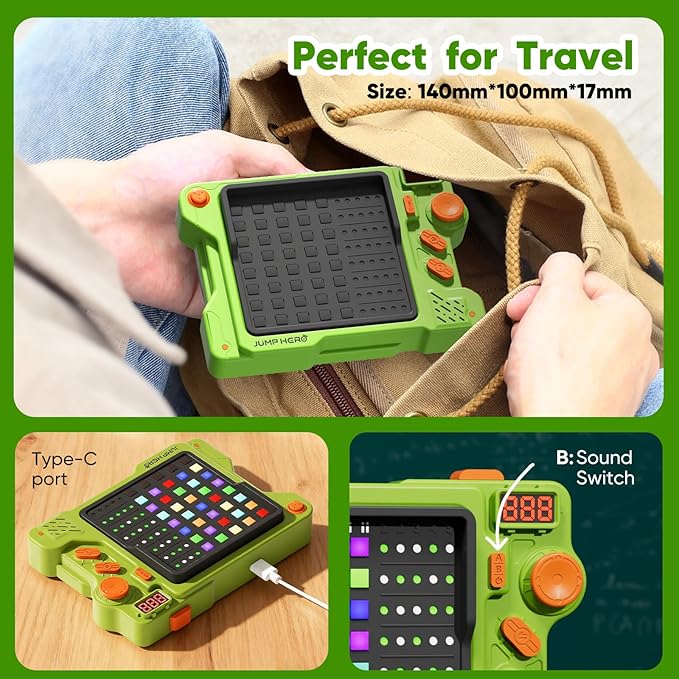 Super Decoder Game, 4-in-1 Code Breakers Game for 1-2 Players, Handheld Games for Kids and Adults, STEM Development Toys for Boys and Girls, Travel Games for Road Trip