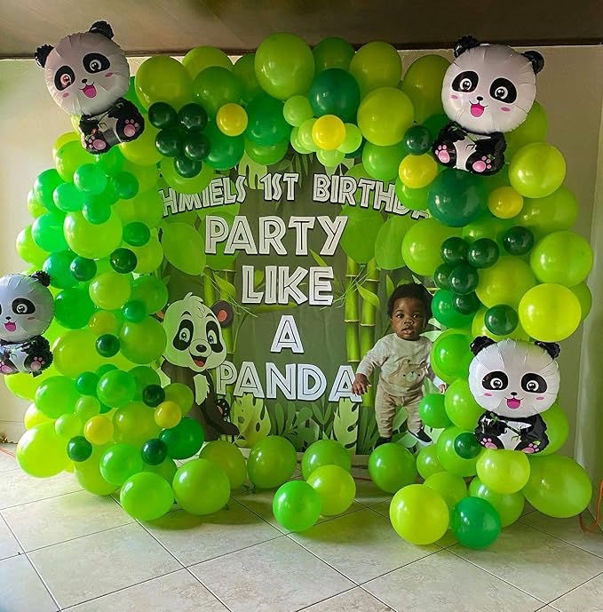 4 Pack Giant Panda Balloons - Jungle Safari Panda Balloons for Wildlife Animals Theme Birthday Party Decorations