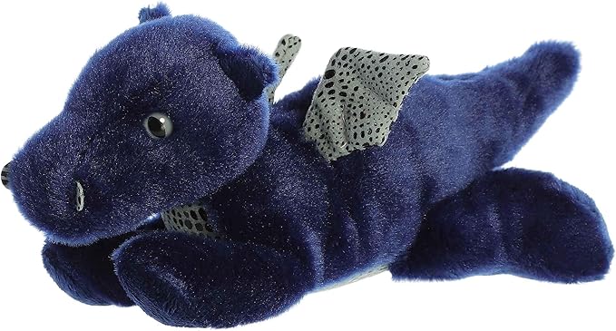 Aurora® Adorable Mini Flopsie™ Sapphire Dragon™ Stuffed Animal - Mini Companions Ready for Playful Adventures - for Kids All Ages, Toddlers, Adults, and Families - Blue 9.5 Inches