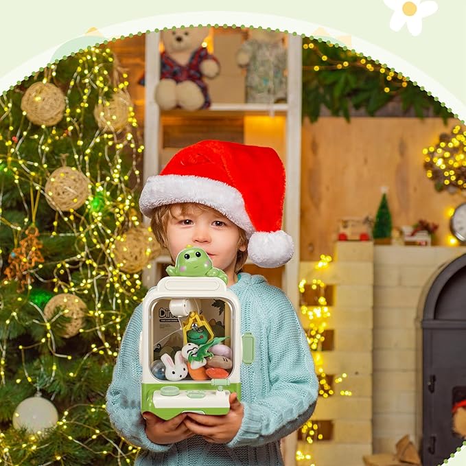 Cartoon Claw Machines for Kids 36 Prizes Age 6+ Mini Vending Machines with Music for Kid with Plush Toy Christmas Birthday Thanksgiving Girls Boys Gifts(Dinosaur)