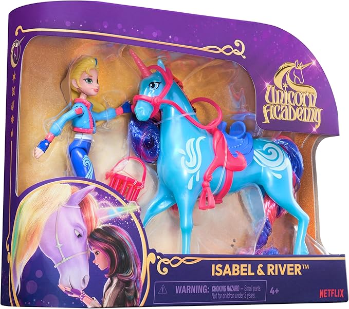 Unicorn Academy, Isabel & River with 2 Accessories & Hair Tool, Dolls & Unicorn Toys for Girls Ages 4 and up