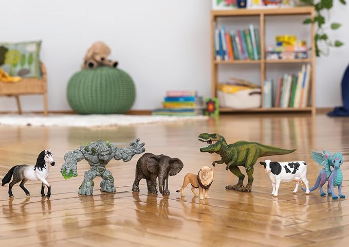 Schleich Eldrador Creatures - 8" Stone Monster Toy with Crystal Set - Cool Movable Monster Action Figure for Boys and Girls - Fantasy Giant Rock Beast Figurine - Fun Scary Toys - Kids Ages 7+ | 70141