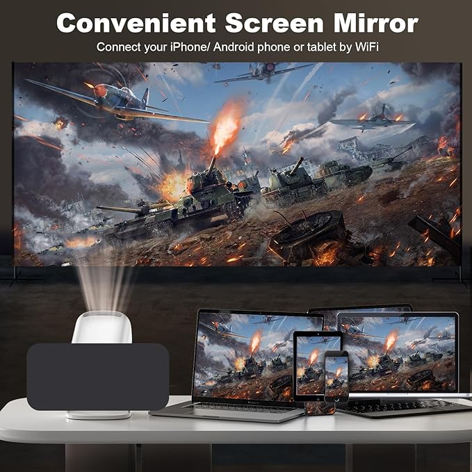 New P30 Retro Game Console with Projector，4K HD Portable Projector with 36000+ Games，Plug and Play TV Video Game Stick，Smart Projector with 2.4g Wireless Controllers，Android TV 11.0, WiFi