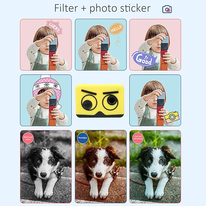 ciciglow Kids Video Camera, 1080P Kids Selfie Camera Christmas Birthday Gifts for Boys Girls Age 3 4 5 6 7 8 9 10 Years Old Kids Camera Toddler Boy Toy Digital Children Camcorder Recorder