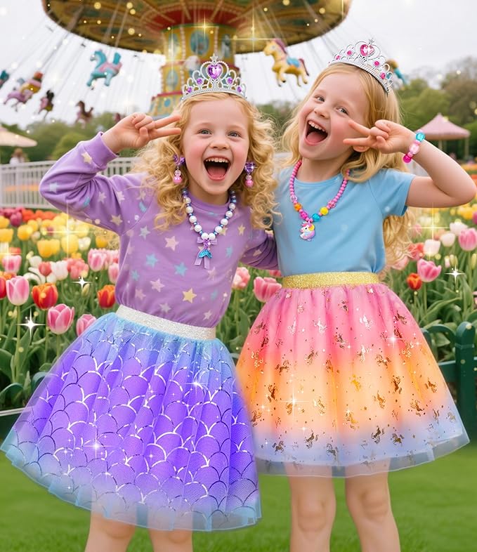 Princess Dress Up Shoes Set, Girls Dress Up Toys, Jewelry Boutique Crown Necklace Earrings Rings Bracelet, Princess Dresses Role Pretend Play Gifts Princess Toys for Girls Aged 3 4 5 6