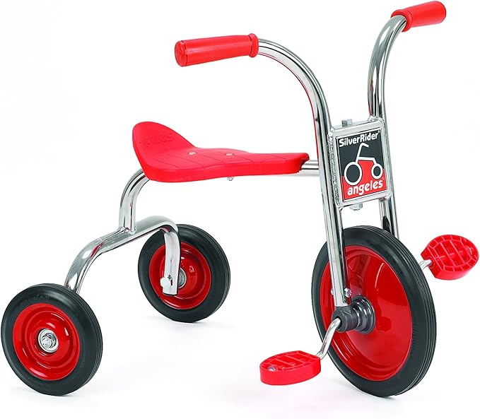 Angeles SilverRider Kids Tricycle, Toddler Tricycle with Solid Airless Rubber Tires, Kids Bike for Preschools and Daycare, Ages 18 months+, 12.5" Tall Seat