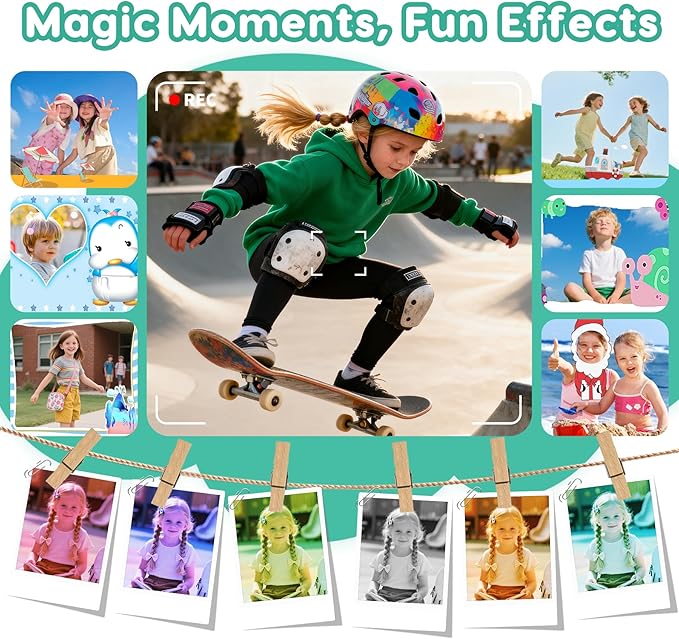 Kids Camera Toys for 3-12 Year Old Boys Girls,Toddler Camera 1080P Birthday Christmas Gifts for Grandkids,Toys for 4 5 6 7 8 9 10 11 Year Old Kids with 32G SD Card