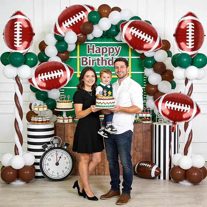 American Football Balloons 12pcs 20 inches Rugby Ball Balloon Football Party Balloon for Tailgate Game Day Sport Themed Birthday Party Decorations