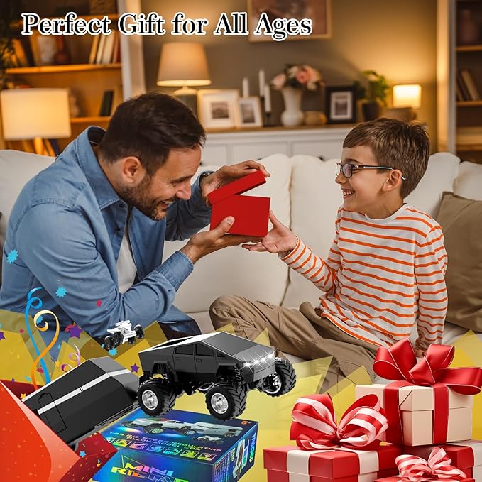MINI RC Car,APP Controlled 1:64 Scale Alloy Off Road MINI RC Truck | Remote Control Car Speed/Steering Adjustable | 2.4Ghz Monster Truck Toys | Birthdays Gift for Boys Girls & Adults