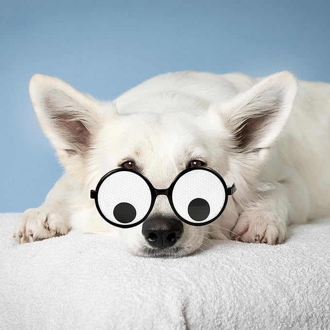 Googly Eyes Glasses, Funny Glasses Pranks Toy, Novelty Shaking Giant Eye Glasses, Funny Costume Accessories for Dress Up Party, Halloween or Birthday Party Favors, Party Supplies （6PCS）