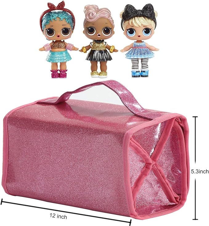 Leeche Storages & Display Case for Dolls Compatible with All LOL Surprise Dolls,Easy Carrying Storage Organizer Clear View Case
