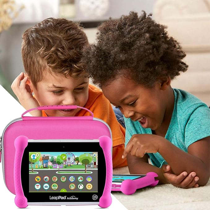 Aproca Hard Case Compatible with Leapfrog LeapPad Academy/Leapfrog LeapPad Ultimate Kids’ Learning Tablet, Portable Storage Bag for Accessories (Pink)