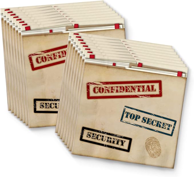 Secret Agent Top Secret Spy Birthday Party Supplies Set Plates Napkins Cups Tableware Kit for 16