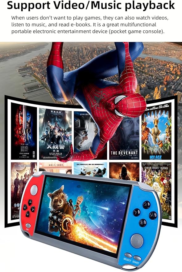 5.1 inch Colorful Video Game Console Multiple Simulators Built in Free Games Can Save/add/Delete Electronic Game Handheld Gaming Retro Portable Game Device Toys Children