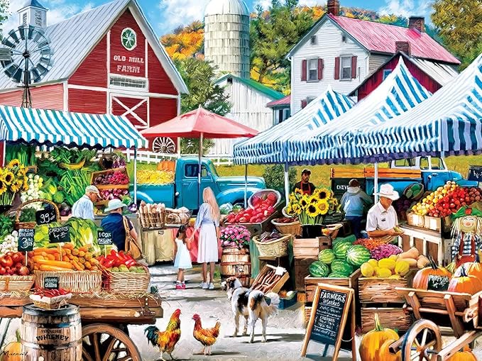 Masterpieces 750 Piece Jigsaw Puzzle For Adults and Family - Old Mill Farm Stand - 18"x24"