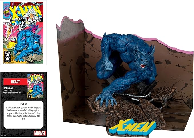 McFarlane Marvel Beast 1:10th Scale Collectible with Scene (X-Men #1) Toys
