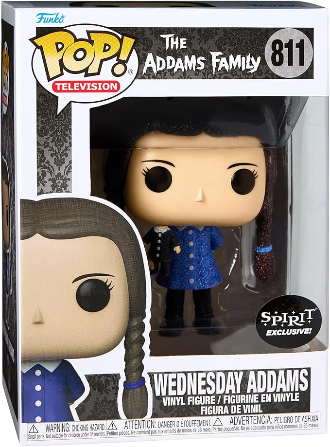 Funko Spirit Halloween The Addams Family Wednesday Addams Diamond Glitter POP! Figure | Officially Licensed | Wednesday Collectible