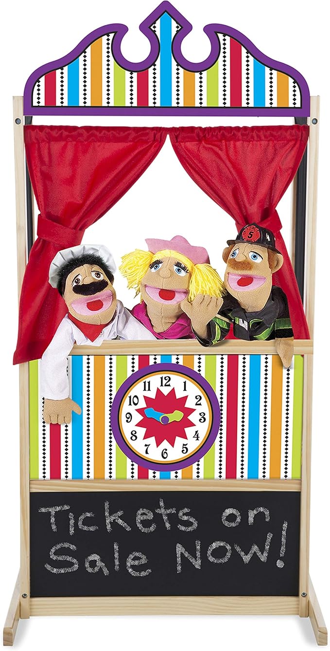 Melissa & Doug Deluxe Puppet Theater - Sturdy Wooden Construction, Age 6+